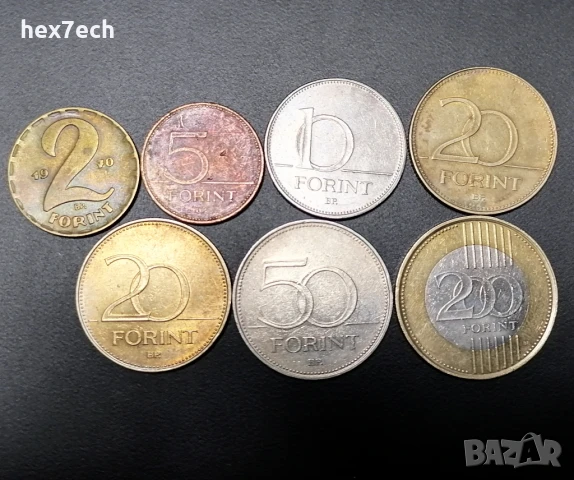  ❤️ ⭐ Лот Монети Унгария 7 броя ⭐ ❤️ , снимка 1
