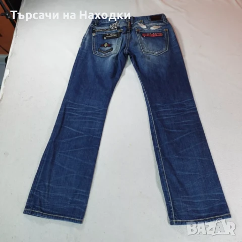 $219 Мъжки дънки Robins Jeans Mens 36 Blue Pants Studded Patches Grunge Street Wear 36x33 Vintage , снимка 3 - Дънки - 50871422