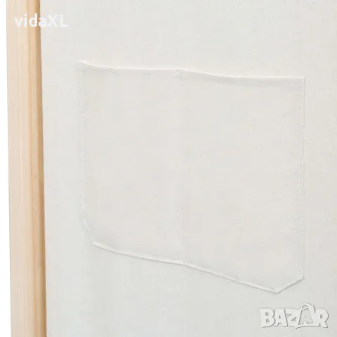 vidaXL Параван за стая, 4 панела, кремав, 160x170x4 cм, текстил, снимка 6 - Паравани - 56146448