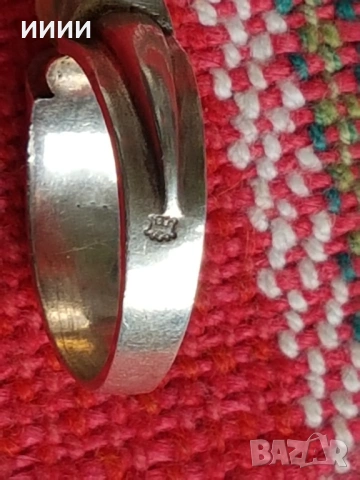 Сребърен пръстен с перла, снимка 3 - Пръстени - 53719462