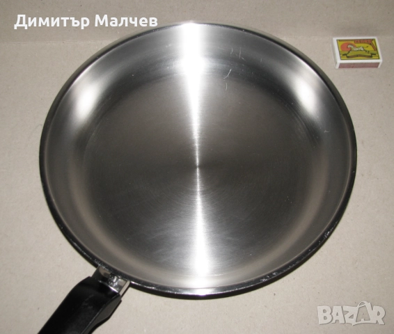 Голям тиган Korkmaz 28 см с капсулирано дъно и бакелитова дръжка, отличен, снимка 5 - Съдове за готвене - 52695399