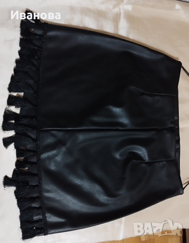 Къса пола от еко кожа , снимка 6 - Поли - 44624098