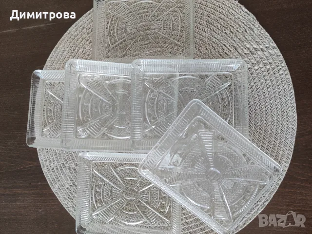 Ретро стъклени чинийки , снимка 2 - Антикварни и старинни предмети - 56246856
