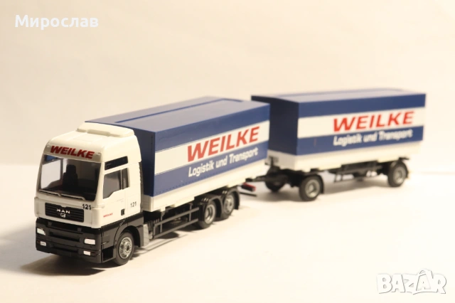 AWM H0 1/87 MAN TIR ВЛЕКАЧ КАМИОН МОДЕЛ КОЛИЧКА, снимка 3 - Колекции - 53385312