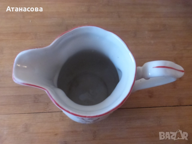 Кана български порцелан Коста Йорданов Видин 1960 г 5, снимка 6 - Аксесоари за кухня - 52678587