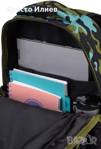 Ученическа раница Coolpack камуфлажна - Pick - Air Force, снимка 3 - Раници - 48693866