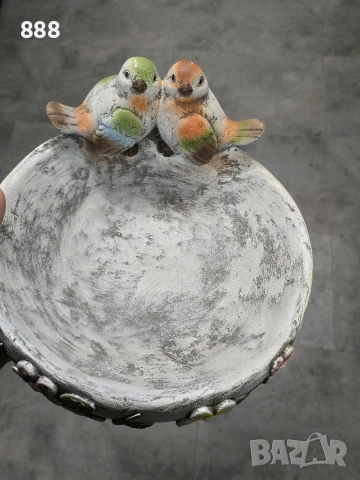 декорация циментова с птички, снимка 5 - Градински мебели, декорация  - 53293912