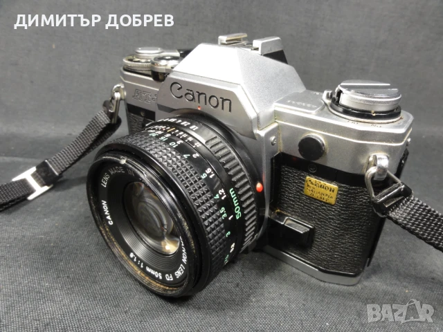 CANON AT-1 SLR ФОТОАПАРАТ С ОБЕКТИВ FD 50mm 1:1,8, снимка 2 - Фотоапарати - 51428829