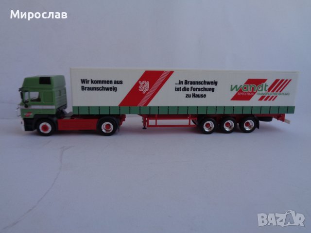 HERPA H0 1/87 MAN КАМИОН ТИР МОДЕЛ КОЛИЧКА