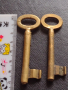 Два стари бронзови ключа от соца за брава за КОЛЕКЦИЯ ДЕКОРАЦИЯ БИТОВ КЪТ 40983, снимка 5