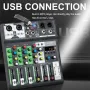 Смесителен пулт RP - MIX 6BT,DJ Mixer, Bluetooth, Usb player, 3 Band EQ, FX, Plug and Play , снимка 9