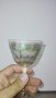 Ретро Винтидж Гравирани Чаши Цветно Стъкло Зеленички Чисто Нов Комплект стар кристал , снимка 4