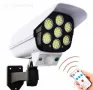 LED СОЛАРНА ЛАМПА ИМИТИРАЩА КАМЕРА ЗА ВИДЕОНАБЛЮДЕНИЕ, снимка 1