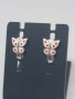 Сребърни детски обеци Пеперудки, снимка 1 - Обеци - 42674748