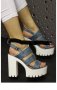 Дамски сандали на ток, снимка 1 - Дамски обувки на ток - 41724580