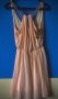 Елегантна розова рокля със златна верижка, снимка 2