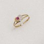 Златни пръстени с сапфири, рубини и диаманти- 18К, снимка 2