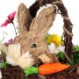 Великденскa декорация, Grass Bunny Nest Wind Daisies, 22 см, Многоцветен, снимка 1 - Декорация за дома - 39946853
