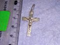 КРАСИВО КАТОЛИЧЕСКО СРЕБЪРНО РАЗПЯТИЕ КРЪСТ БИЖУТЕРСКА ИЗРАБОТКА 38431, снимка 10