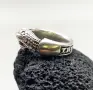Сребърен пръстен "Trust no one" 925, снимка 4
