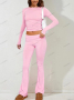 Дамски ежедневен едноцветен моден комплект с дълъг ръкав, 4цвята , снимка 5