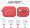 НОВ! Силиконов калъф за AirPods Pro 2, с карабинер и ръчна лента, снимка 3
