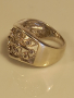 сребърен пръстен с камъни , снимка 3