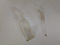 Винтидж прозрачна стъклена бутилка  ,шишенце за парфюм със стъклена запушалка, снимка 3