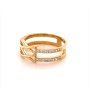 Златен дамски пръстен 2,87гр. размер:56 14кр. проба:585 модел:16506-5, снимка 2