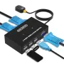 НОВ! VGA превключвател с 2 KVM кабела, USB и VGA KVM за 2 компютъра, снимка 1