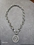 Сребърен ланец с висулка и гривна, снимка 1