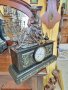 Страхотен антикварен френски каминен часовник , снимка 5