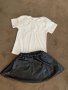 Детски комплект кожена пола и блузка момиче р 104 , снимка 1
