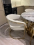 Луксозни столове с позлатена основа - 4 броя, неупотребявани, снимка 1