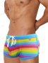 Мъжки бански шорти Rainbow fashion tethered slim Boxer , снимка 2