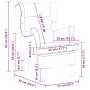 vidaXL Фотьойл, кремавобял, кадифе, снимка 9