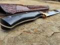 Ръчно изработен нож Черен Текстолит , снимка 4