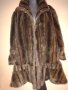 Tissavel Франция Sears изкуствена кожа кафяво палто, снимка 1 - Палта, манта - 34401453