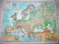 Карта на Европа 1955, снимка 1 - Други ценни предмети - 36367295
