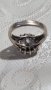 Сребърен пръстен 925 проба с бял камък , снимка 4