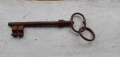 Огромен стар кован ключ от порта на възрожденска къща, снимка 1 - Антикварни и старинни предмети - 44621643