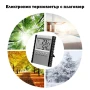 Точен дигитален електронен настолен термометър и влагомер със сонда хигрометър за въздух стая стена, снимка 1