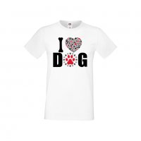 Мъжка тениска Свети Валентин I Love Dog, снимка 3 - Тениски - 35712548