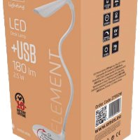 LED НАСТОЛНА ЛАМПА +USB white код 3792, снимка 2 - Настолни лампи - 34289727