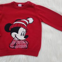 Детски пуловер Мики Маус 9-12 месеца, снимка 3 - Бебешки блузки - 42707963