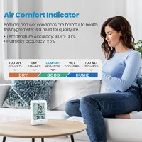 Нов Безжичен вътрешен външен цифров термометър хигрометър влажност, снимка 3 - Други стоки за дома - 41169968