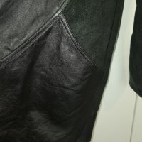 Черно сако от естествена кожа, снимка 4 - Палта, манта - 41124722