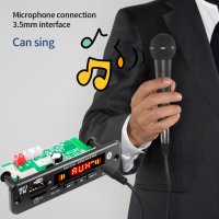 Mp3 player за вграждане 2*20W DC 5V-18V 3.5 вход за микрофон USB, Tf, Fm, папки, снимка 5 - Аудиосистеми - 40629683