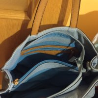 Кожена синя чанта Paolo Boticheli, снимка 4 - Чанти - 41003331