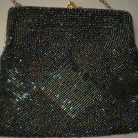 Ретро Дамска чанта портмоне стъклена мъниста хемелеон , снимка 1 - Други ценни предмети - 41701242